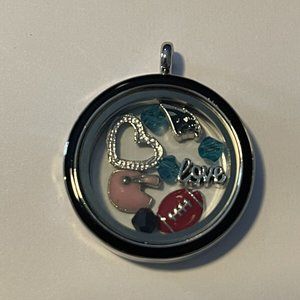 Carolina Panthers NFL Memory Locket w/ 925 Chain NEW